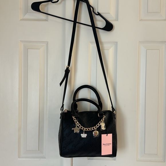 NEW WITH TAGS Juicy Couture Charms Speedy Crossbody Handbag, black - Picture 6 of 6